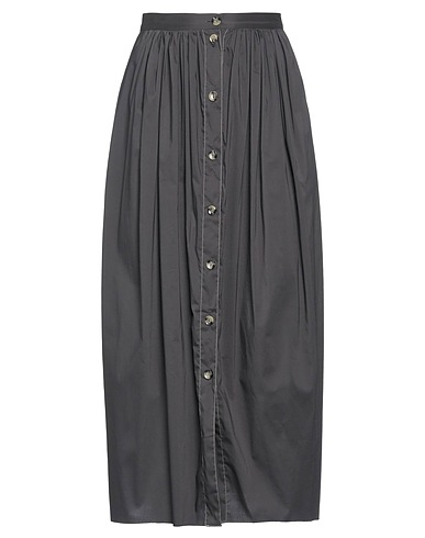 LIVIANA CONTI Midi skirt Lead 68% Cotton, 28% Polyamide, 4% Elastane