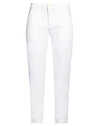 PAUL & JOE Casual trouser Ivory 98% Cotton, 2% Elastane