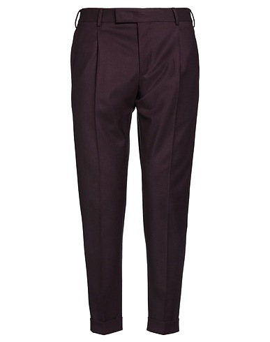 PT Torino Casual pants Dark purple 95% Virgin Wool, 5% Elastane