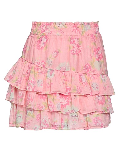 LOVESHACKFANCY Mini skirt Pink 70% Cotton, 30% Silk