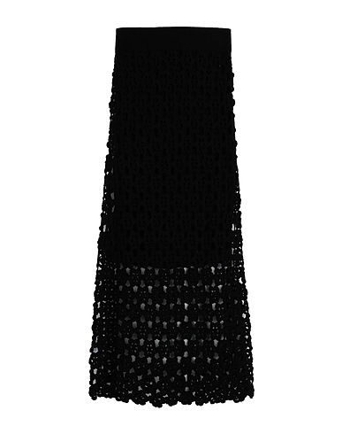 LIVIANA CONTI Midi skirt Black 100% Cotton