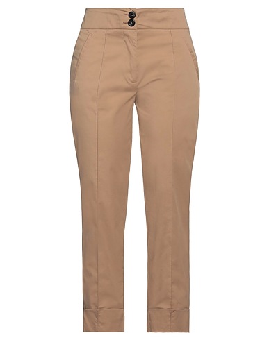 ALESSIA SANTI Casual pants Camel 66% Cotton, 31% Polyamide, 3% Elastane