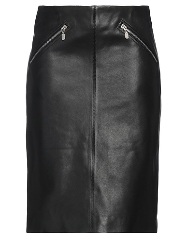 BELSTAFF Midi skirt Black Lambskin