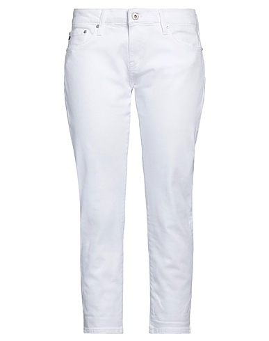 AG JEANS Denim trousers White 99% Cotton, 1% Elastane