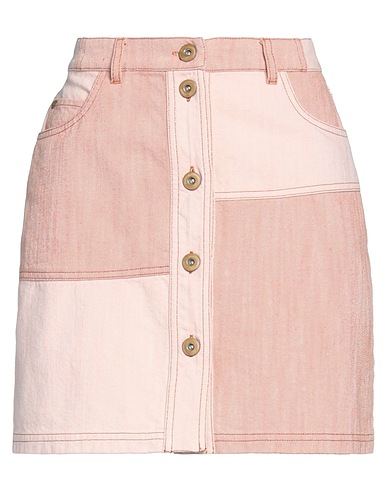 SESSUN Denim skirt Light pink 80% Cotton, 20% Polyester