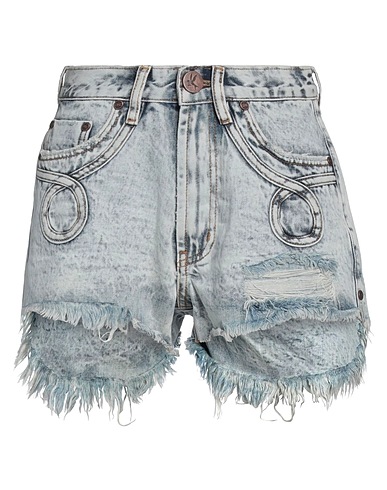 ONE TEASPOON Denim shorts Blue 100% Cotton