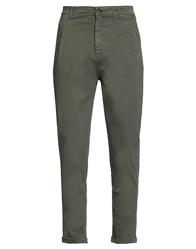 STILOSOPHY Casual pants Military green 98% Cotton, 2% Elastane