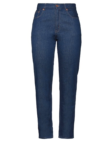 FINGER IN THE NOSE Denim pants Blue 87% Cotton, 8% Polyester, 3% Lyocell, 2% Elastane