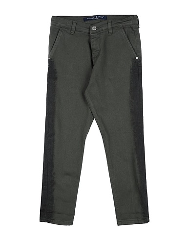 MANUELL & FRANK Casual trouser Military green 98% Cotton, 2% Elastane