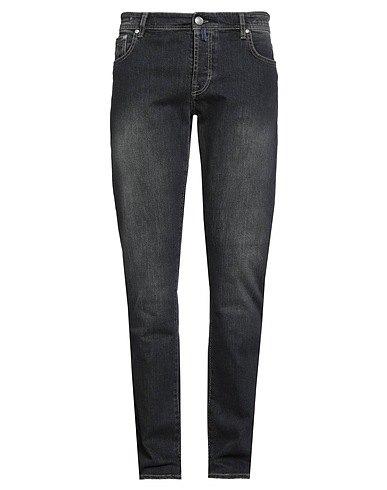 LUIGI BORRELLI NAPOLI Jeans Schwarz 98% Baumwolle, 2% Elastan
