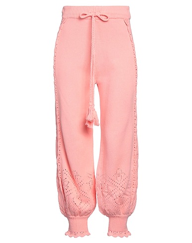 LOVESHACKFANCY Casual trouser Salmon pink 100% Cotton