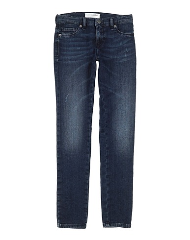 JOHN GALLIANO Denim pants Blue 90% Cotton, 8% Polyester, 2% Elastane, Bovine leather