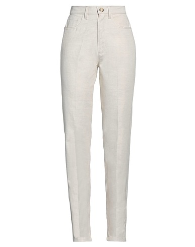NANUSHKA Casual trouser Beige 50% Cotton, 50% Linen