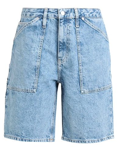 CALVIN KLEIN JEANS Denim shorts Blue 100% Recycled cotton