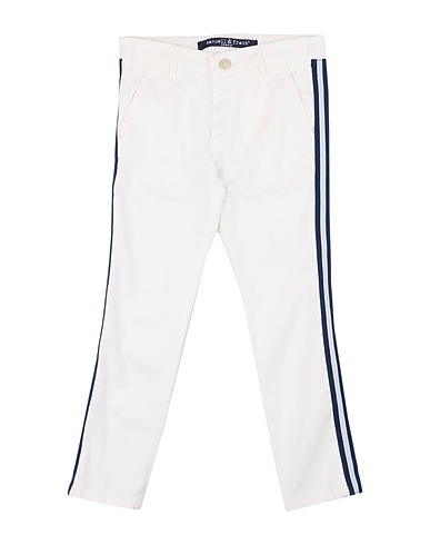 MANUELL & FRANK Casual trouser White 97% Cotton, 3% Elastane