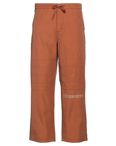 PLEASURES Casual trouser Brown 68% Cotton, 32% Nylon