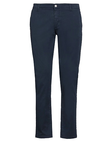 DANIELE ALESSANDRINI HOMME Casual pants Midnight blue 98% Cotton, 2% Elastane