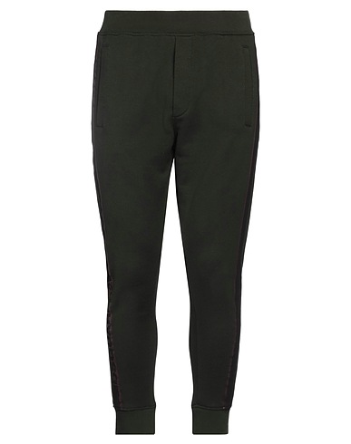 DSQUARED2 Casual pants Dark green 100% Cotton, Elastane