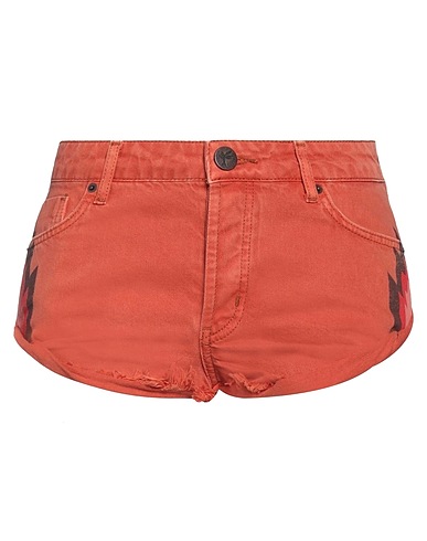 ONE TEASPOON Denim shorts Rust 100% Cotton