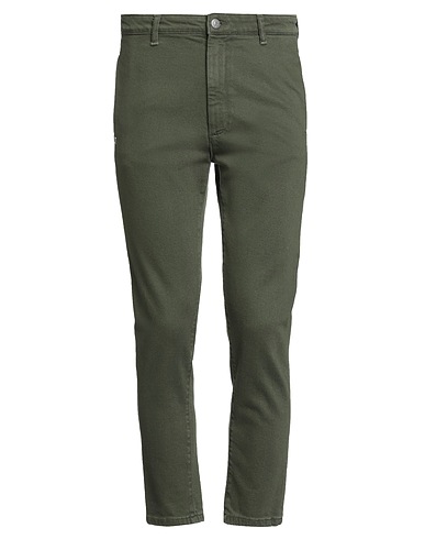 GREY DANIELE ALESSANDRINI Chinos Verde scuro 99% Cotone organico, 1% Elastan