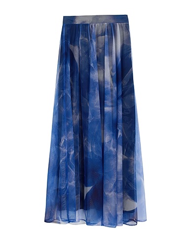 SOLOGIOIE Maxi Skirts Blue 100% Polyester