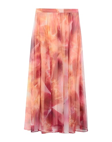 SOLOGIOIE Long skirt Salmon pink 100% Polyester