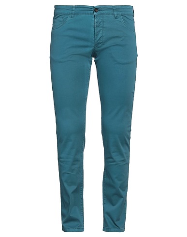 NEW ENGLAND 5-pocket Deep teal 97% Cotton, 3% Elastane