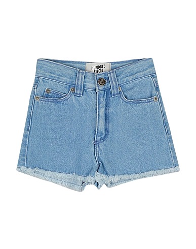 HUNDRED PIECES Denim shorts Blue 100% Cotton