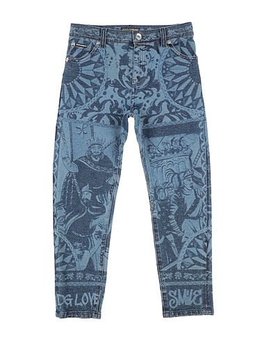 DOLCE&GABBANA Denim trousers Blue 95% Cotton, 5% Elastane