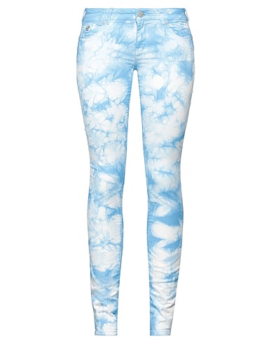 MAISON SCOTCH Denim trousers Sky blue 98% Cotton, 2% Elastane