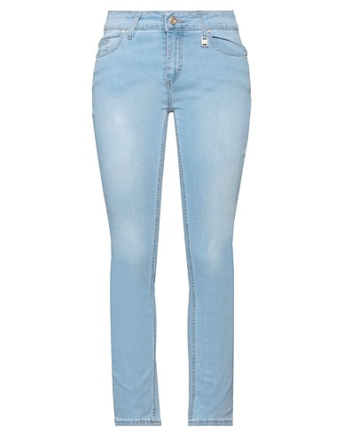 CAFèNOIR Denim trousers Blue 97% Cotton, 3% Elastane