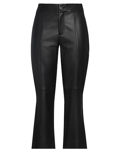 VINCE. Casual trouser Black 100% Lambskin