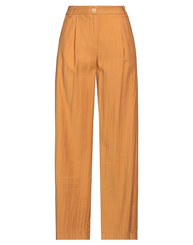 HAVEONE Pantalone Giallo ocra 90% Viscosa, 10% Poliestere