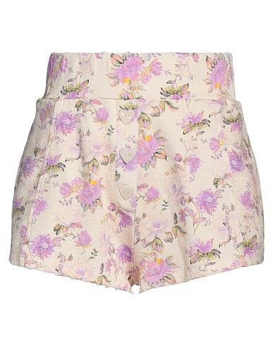 LOVESHACKFANCY Shorts & Bermuda Beige 100% Cotton