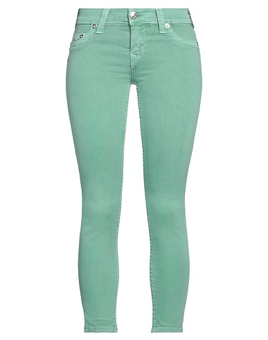 TRUE ROYAL Denim trousers Green 98% Cotton, 2% Elastane