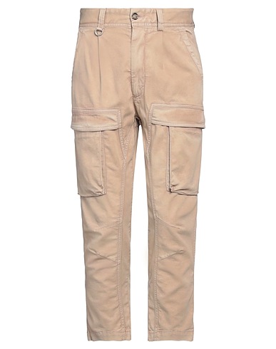 PAOLO PECORA Casual trouser Beige 98% Cotton, 2% Elastane