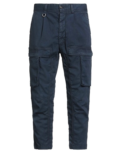 PAOLO PECORA Casual trouser Midnight blue 98% Cotton, 2% Elastane