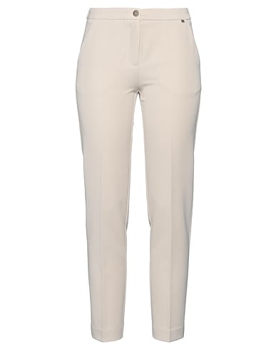 ANGELO MARANI Casual trouser Beige 88% Polyester, 12% Elastane