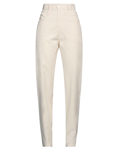 MONIQUEVANHEIST Casual trouser Cream 100% Cotton