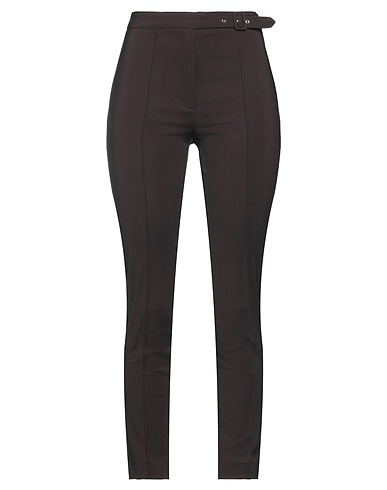 KATIA GIANNINI Casual pants Chocolate brown 48% Cotton, 48% Polyester, 4% Elastane