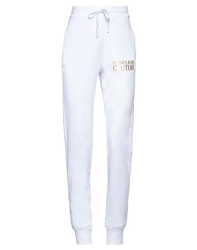 VERSACE JEANS COUTURE Casual trouser White 100% Cotton, Elastane