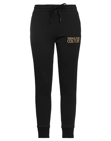 VERSACE JEANS COUTURE Pantalone Nero 100% Cotone, Elastan