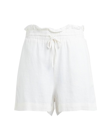 VERO MODA Shorts & Bermuda Bianco 55% Viscosa EcoVero™, 45% Lino