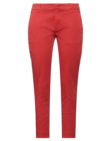 DONDUP Casual trouser Brick red 96% Cotton, 4% Elastane