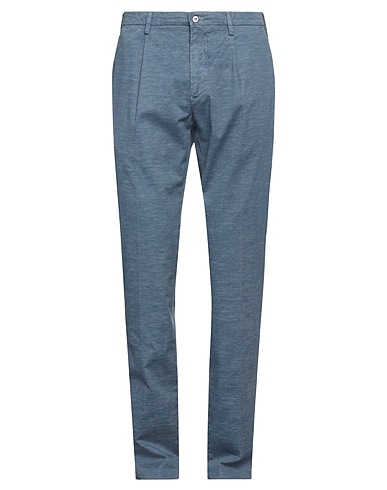 MASON'S Casual pants Slate blue 97% Cotton, 3% Elastane