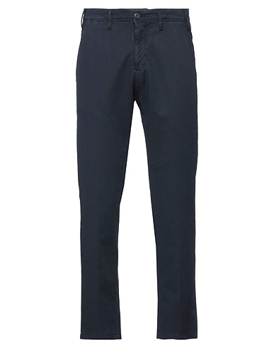 MICHAEL COAL Casual trouser Navy blue 63% Cotton, 35% Linen, 2% Elastane