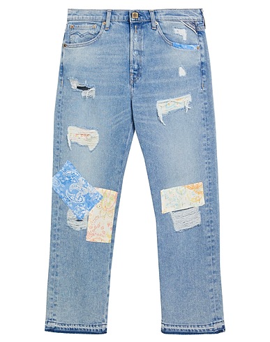 REPLAY Denim trousers Blue 98% Cotton, 2% Elastane