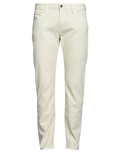 JECKERSON Denim pants Ivory 49% Cotton, 49% Lyocell, 2% Elastane