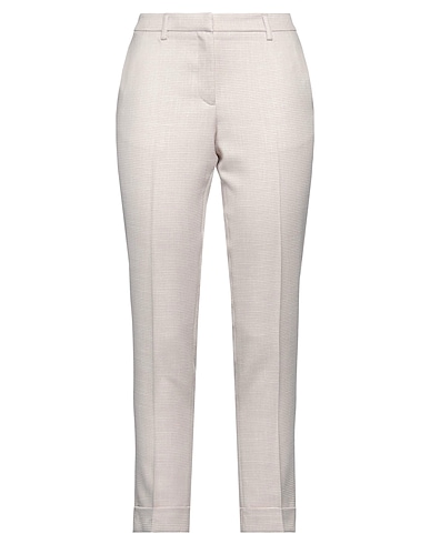 BIANCALANCIA Casual trouser Beige 71% Polyester, 24% Viscose, 4% Elastane, 1% Metal