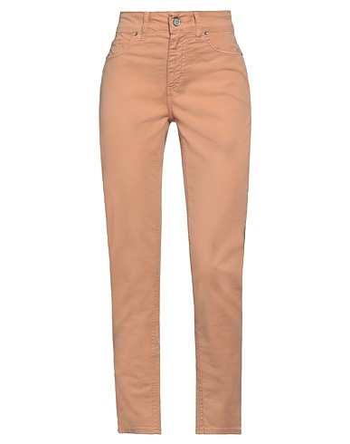 HANNY DEEP Casual trouser Camel 98% Cotton, 2% Elastane
